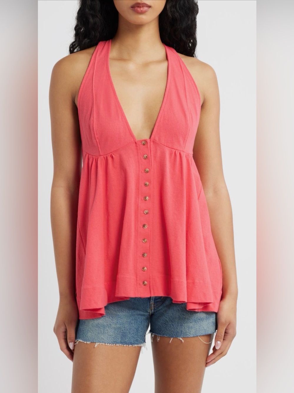 Valerie Halter Cotton Tunic NWOT tart berry - Picture 1 of 6